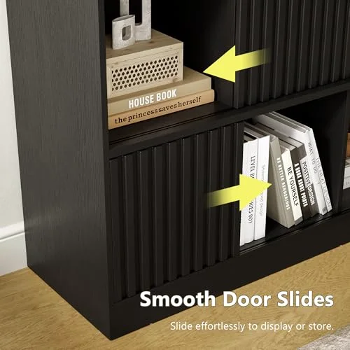 8 Cube Bookshelf with Sliding Doors view 8