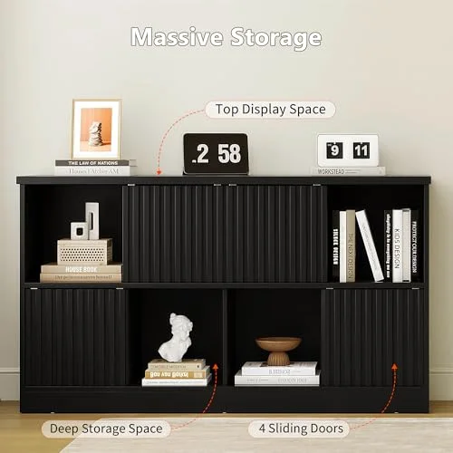 8 Cube Bookshelf with Sliding Doors view 9