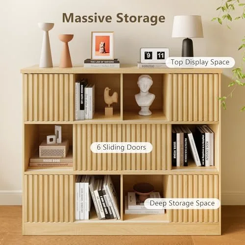 12 Cube Bookshelf with Sliding Doors view 8