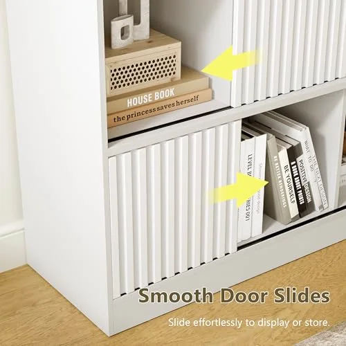 12 Cube Bookshelf with Sliding Doors view 4