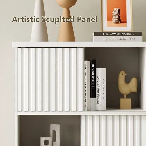 12 Cube Bookshelf with Sliding Doors view 5