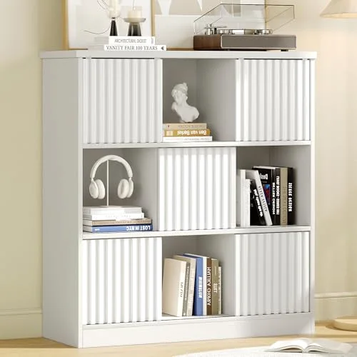9 Cube Bookshelf with Sliding Doors view 6