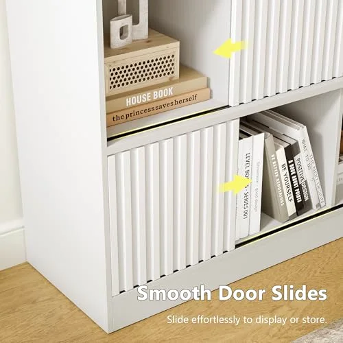 9 Cube Bookshelf with Sliding Doors view 8