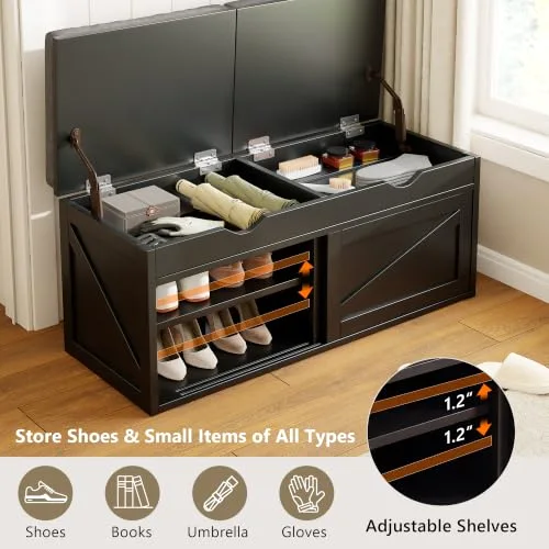 Shoe Storage Bench view 8