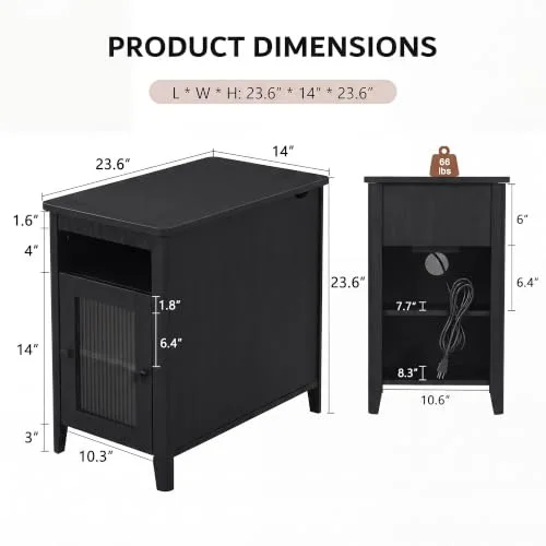 End Table with Charging view 2